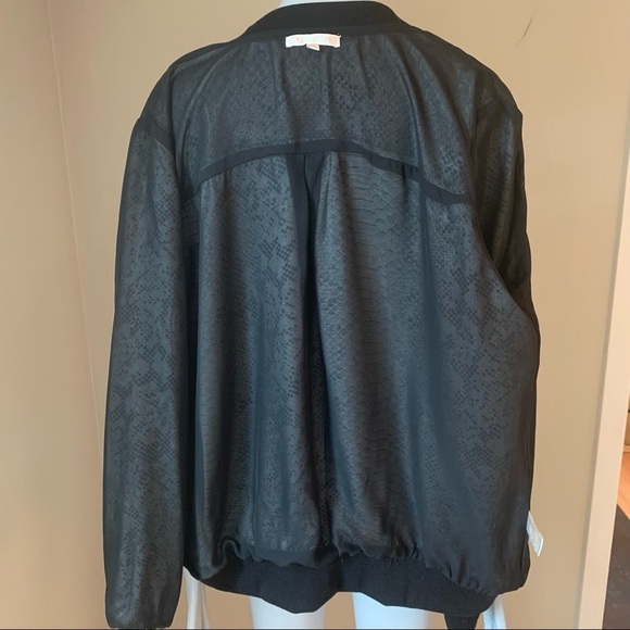 GOLD HAWK Silk Python Snake Print Bomber Jacket Zip Front Size S - Picture 13 of 14